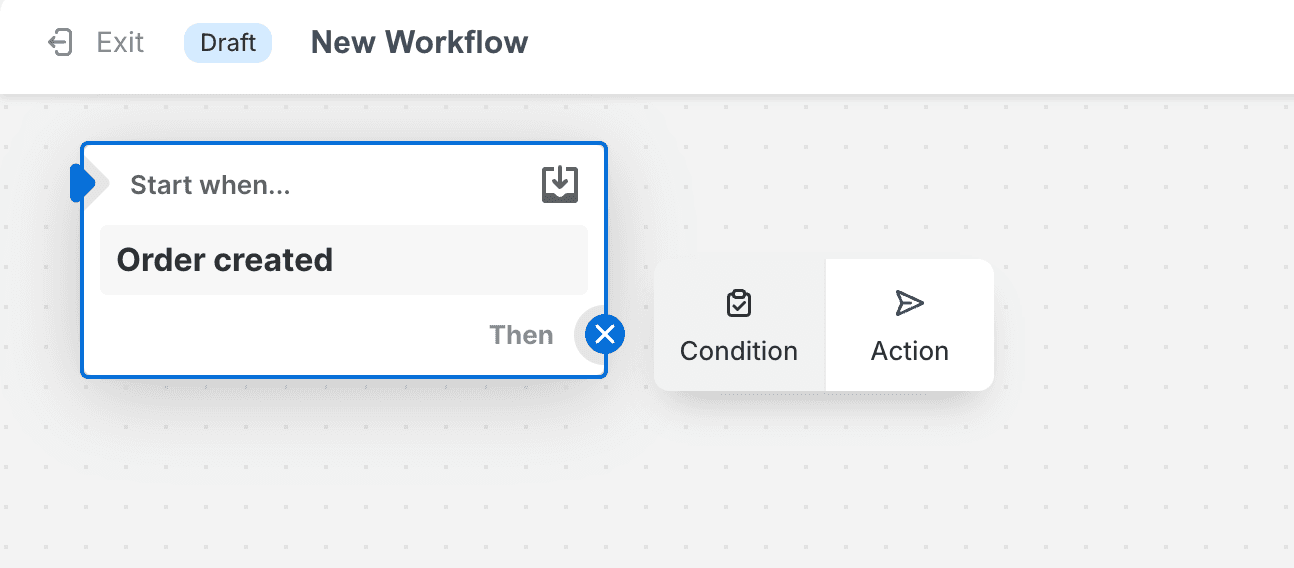 Add a condition using "Then" button